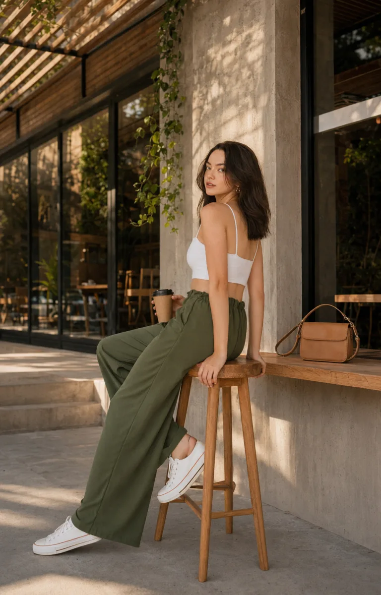 High-Waist Wide-Leg Pants